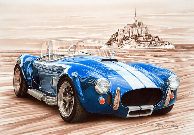 AC Cobra 427 - Mont St Michel - Framed Print