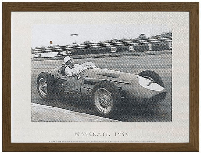 Stirling Moss in the Maserati 250F - 1956 - Framed Print