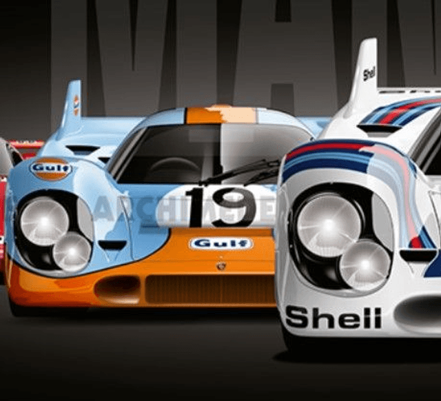 Le Mans Podium 1971 - Limited Edition framed print 