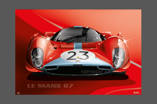 Ferrari 412P Le Mans 1967 - Limited Edition print
