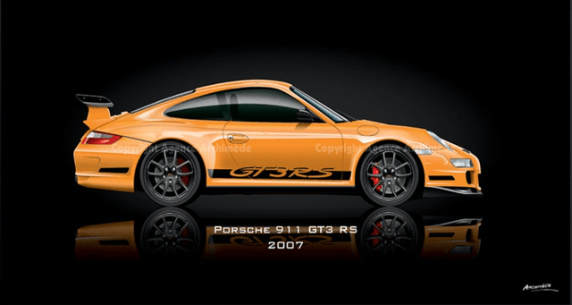 Porsche GT3 RS - Framed or Plexiglass Picture
