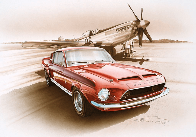 Ford Mustang Shelby GT500 - Framed Print