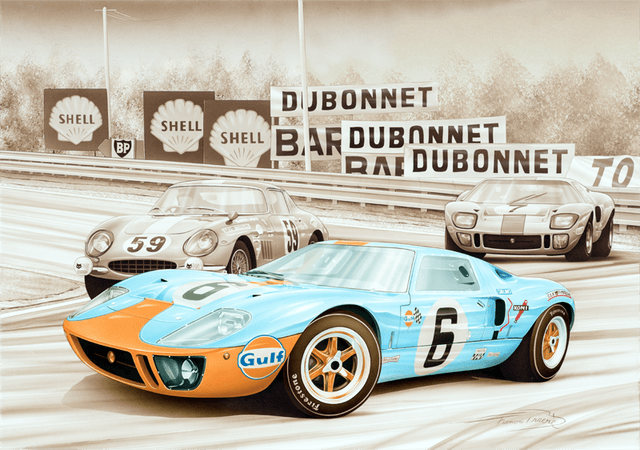 Ford GT40 Le Mans 1969 - Limited Edition - Framed