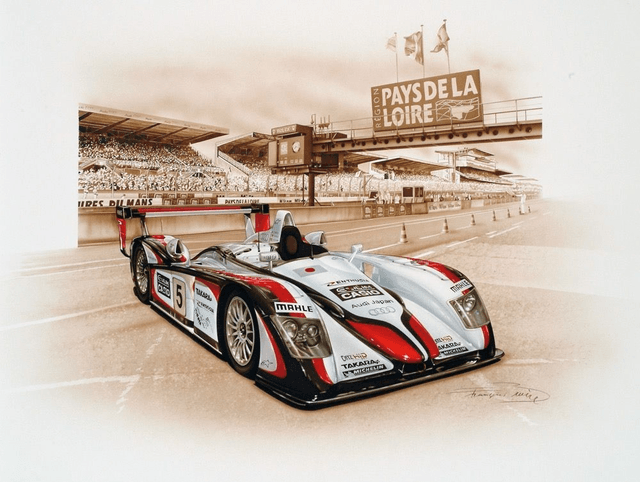 Audi R8 - Le Mans 2004 - Framed Print