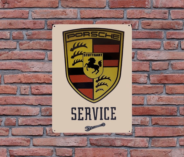 Porsche Service - Aluminium Wall Plaque