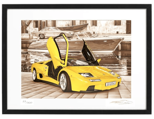 Lamborghini Diablo - Limited Edition print Framed