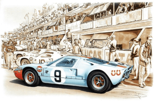 Ford GT40 1968 - Framed Print