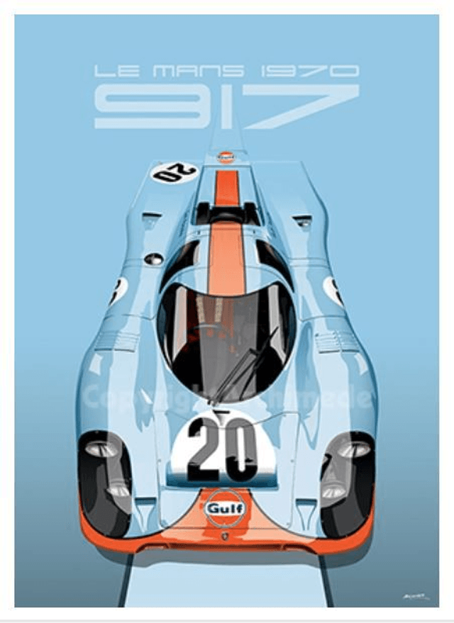 Porsche 917 #20 Gulf poster print by Archimede 