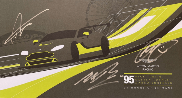 Aston Martin Vantage GTE - Le Mans 2016 - Signed prints by all 9 drivers