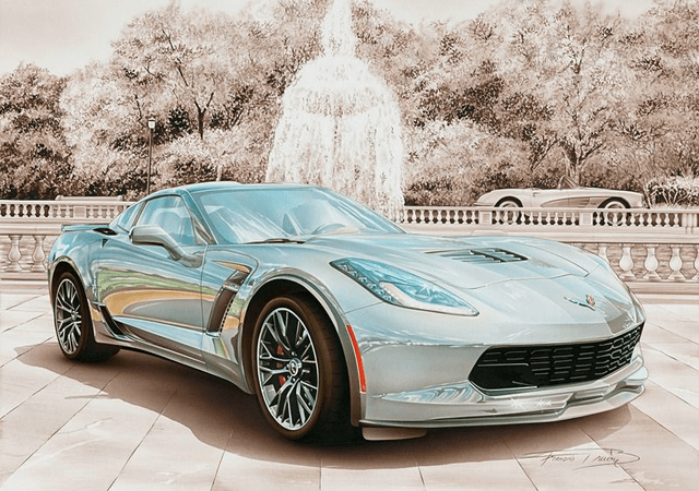 Corvette C7R - Framed Print
