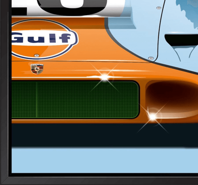 Porsche 917K Gulf #20. 1970 Le Mans Winner - Framed Print by Archimede
