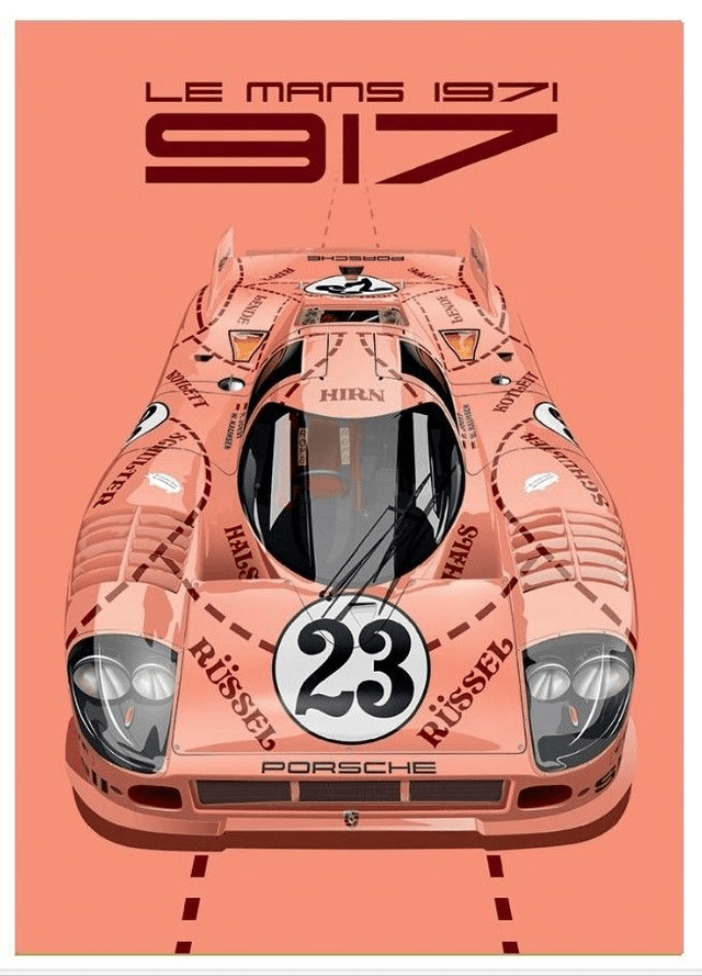 Porsche 917 'Pink Pig' poster print by Archimede