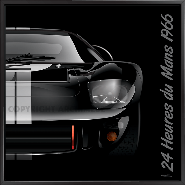 Ford GT40 Le Mans 1966 Winner - Framed Print by Archimede