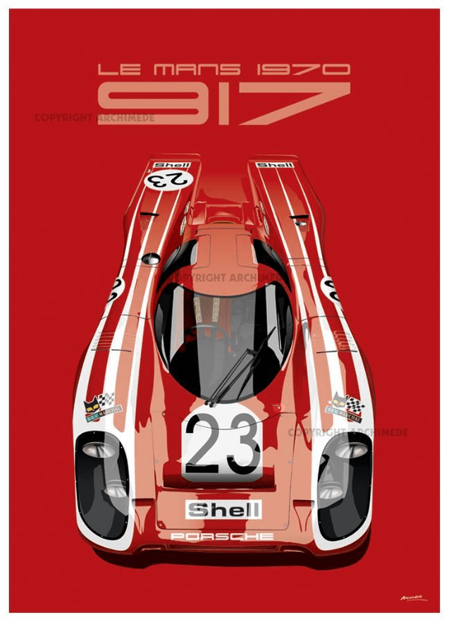 Porsche 917 #23 Martini poster print by Archimede
