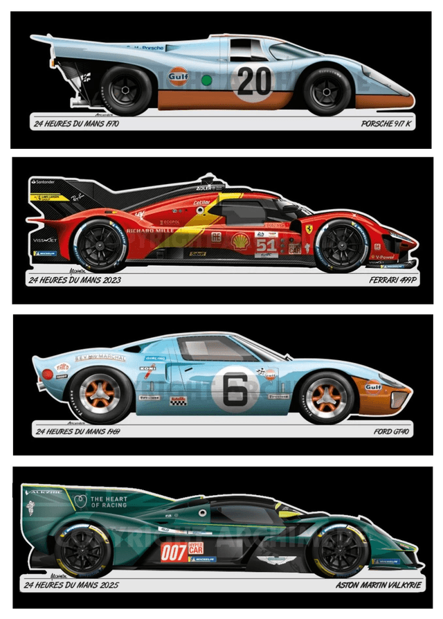 Race car aluminium wall plaques