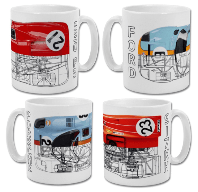 A Set of 4 Printed Mugs