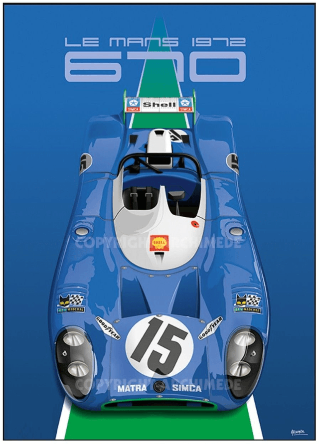 Matra 670 Le Mans 1972 poster print by Archimede