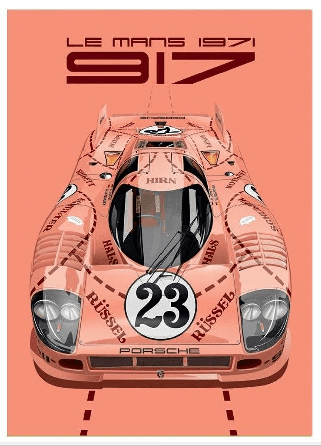 Porsche 917 &#039;Pink Pig&#039; poster print by Archimede