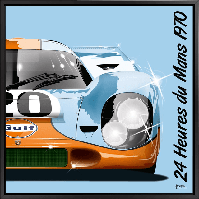 Porsche 917K Gulf #20. 1970 Le Mans Winner - Framed Print by Archimede