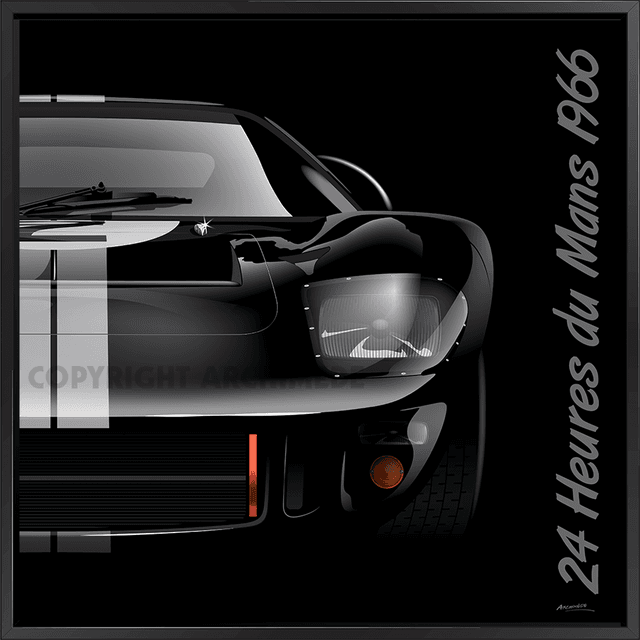 Ford GT40 Le Mans 1966 Winner - Framed Print by Archimede