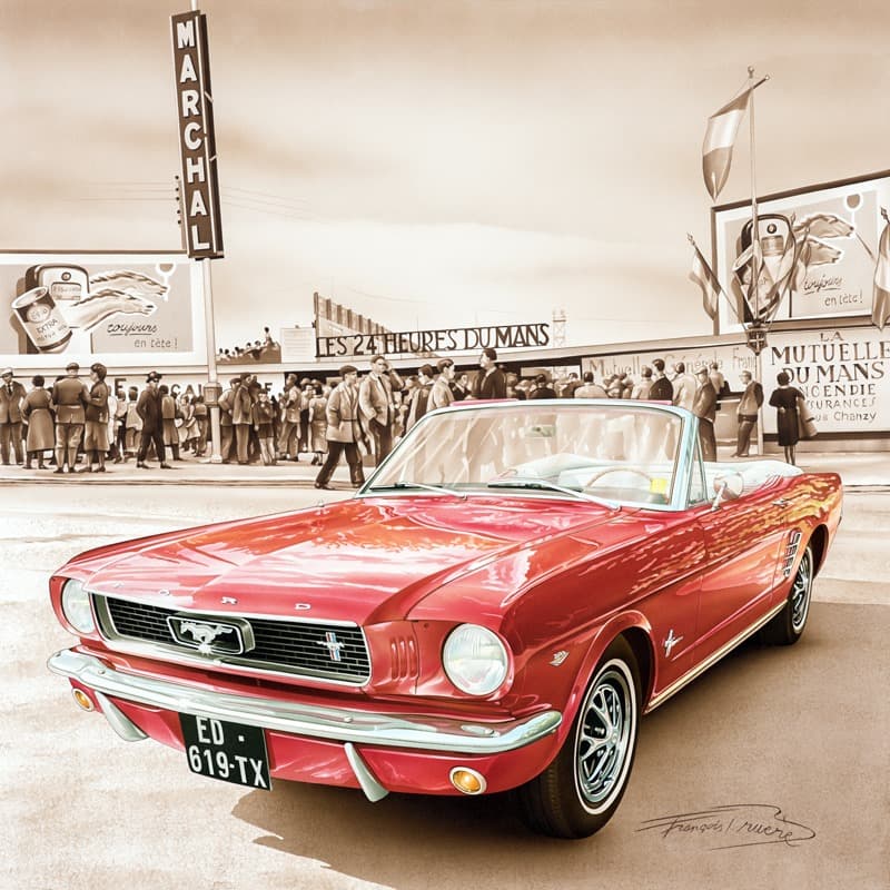 Ford 'Mustang Cabriolet' - Limited Edition Print